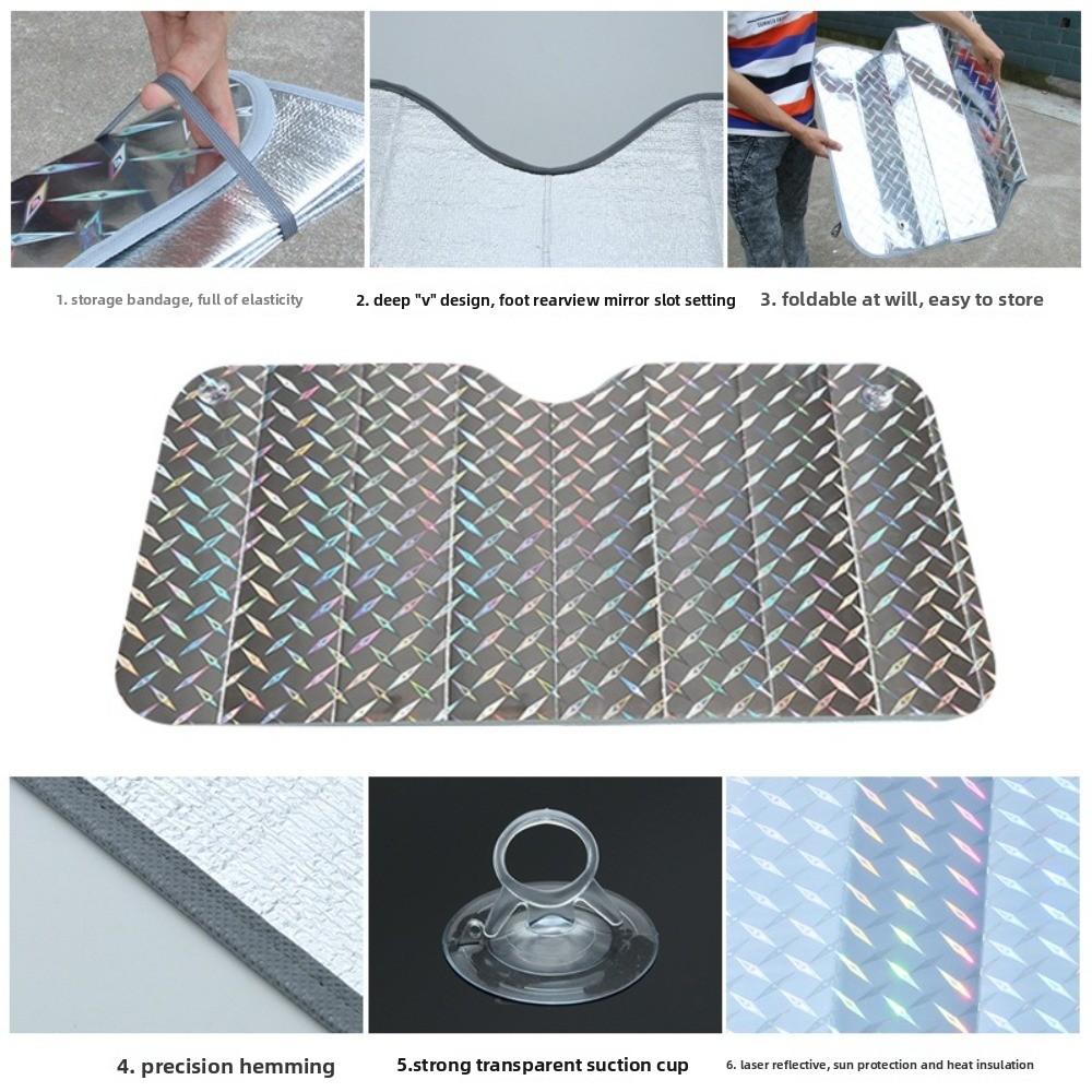 Foldable Car Window Sun Shade Thickened Sun Block Curtain Visor Durable Car Windshield Sunshade