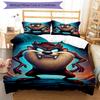 3pcs Taz Mania pattern bedding set duvet cover set includes duvet cover &pillowcases, perfect all season bedroom decoration & gift