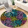 1pc Spiderwebs Halloween Office Round Area Rug, Indoor Mat Suitable ForOffice, Under Office Chairs Bedroom Living Room Home Decor, Room Decot082