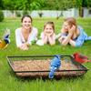 Metal Square Birds Feeder Tray Wild Birds Seeds Feeding Mesh Tray Outdoor Hummingbird Feeder Station for Outside Backyard