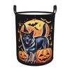 Halloween German Shepherd Pumpkins Starry Night Laundry Basket Collapsible Baby Hamper for Nursery Toys Organizer Storage Bins