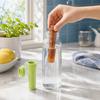 Striped Silicone Ice Stick Tray, Food Grade Narrow Ice Cube Mold for Bottles, Easy Release Ice Maker with Leakproof Lid