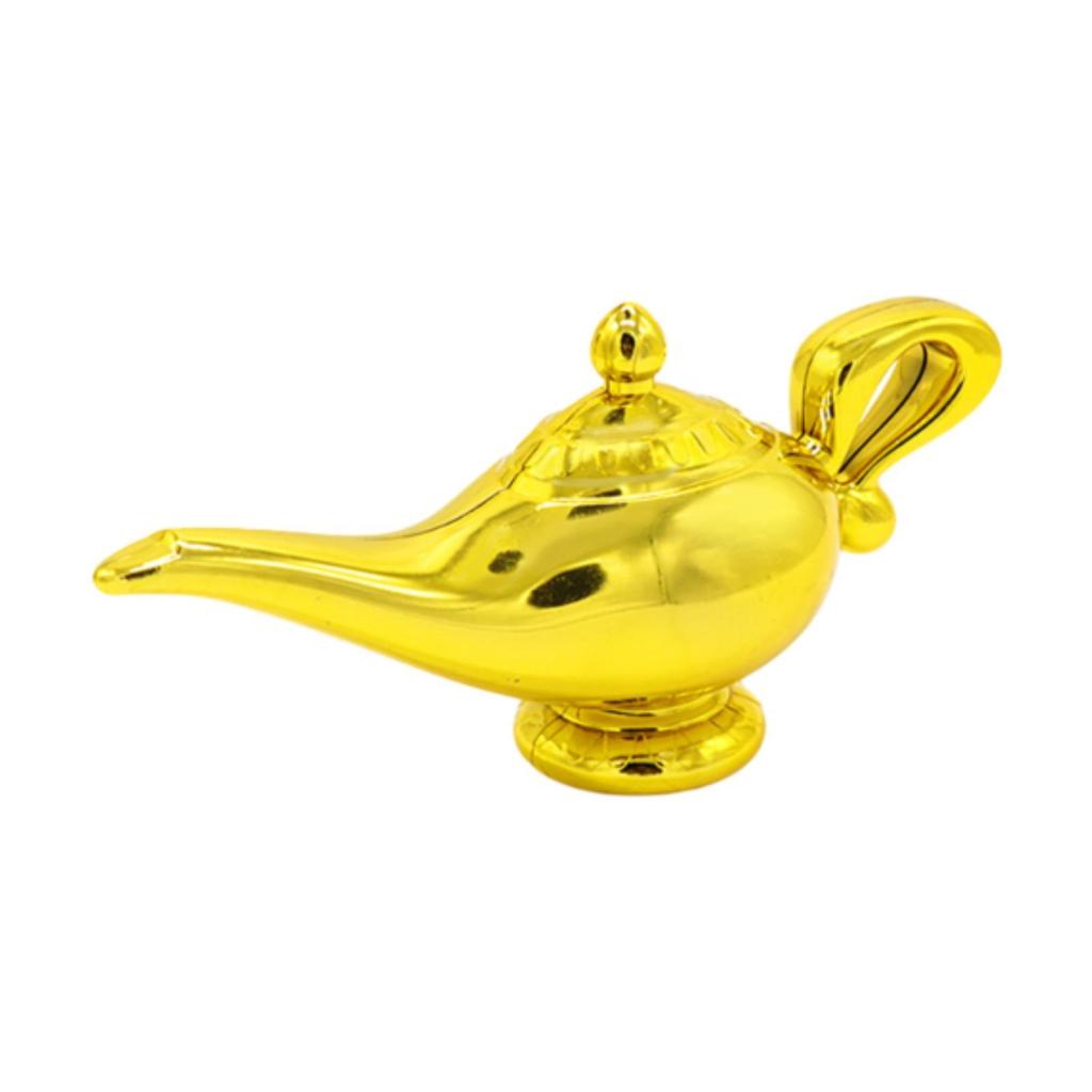 Genie Lamp Ornament Genie Light Toy, Gift Collection Home Decoration Desktop Decor Photo Props for Halloween Bedroom Party