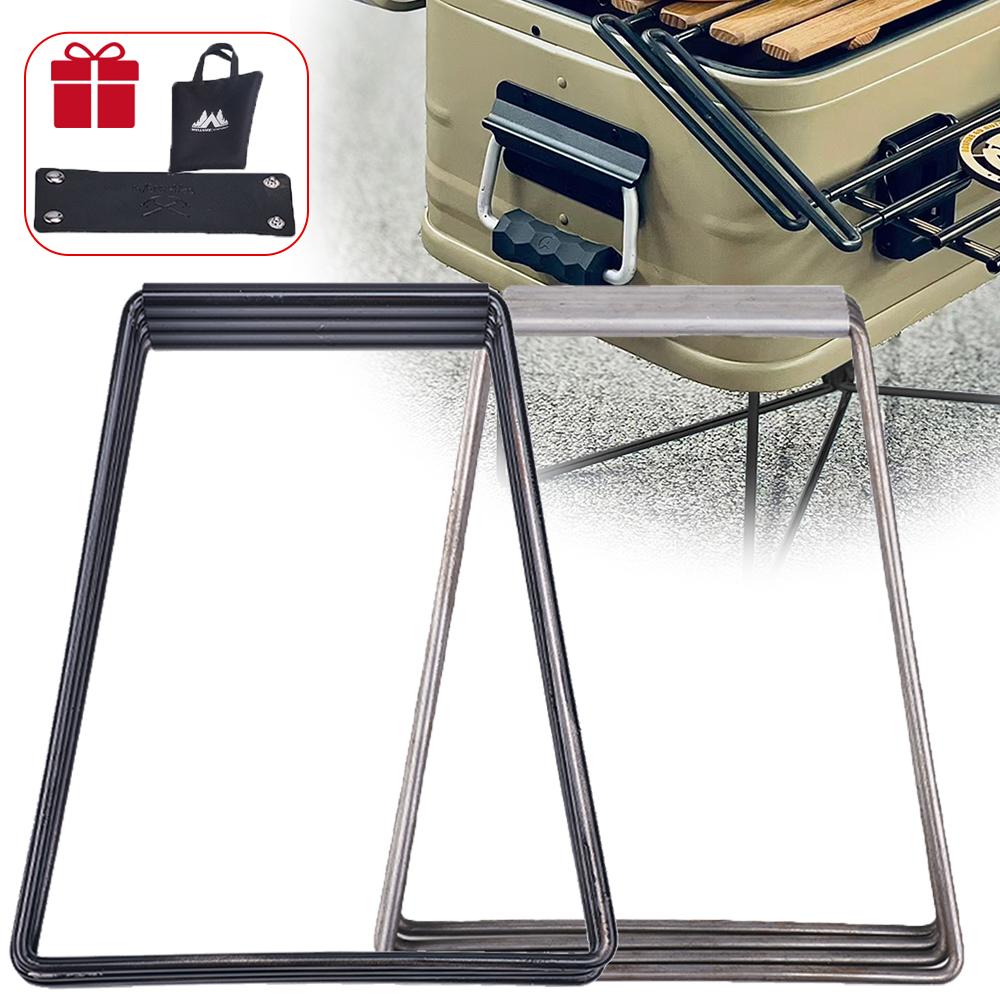 Aluminum Alloy Box Stand Outdoor Organizer Box Upgrade Folding Stand Steel Storage Box Bracket Camping Storage Boxes Shelves