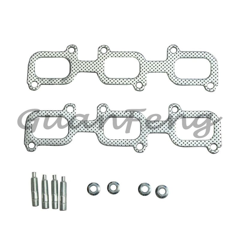 Exhaust Manifold Header Gasket Kit For 2011-2017 For Ford Mustang 3.7L V6 D2C Short Exhaust Header T-304 Stainless Steel