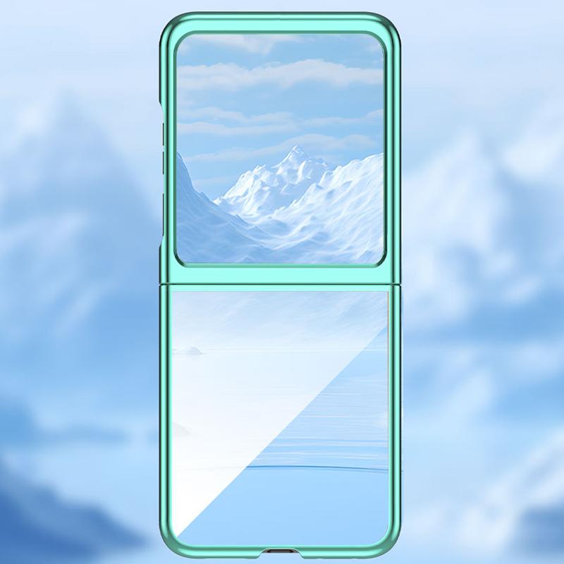 Für Motorola Razr 50 Ultra 5G Hülle Galvanisierter Rahmen Transparente PC Handyhülle