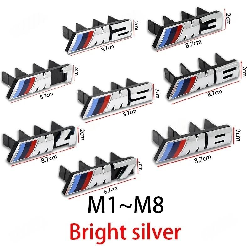 3D Car Front Grille Badge Emblem Buckle For BMW M Logo M1 M2 M3 M4 M5 M6 F39 F10 F30 G11 F48 G07 G86 G80 G60 E60 E46 G01 E84 E83 EZ5