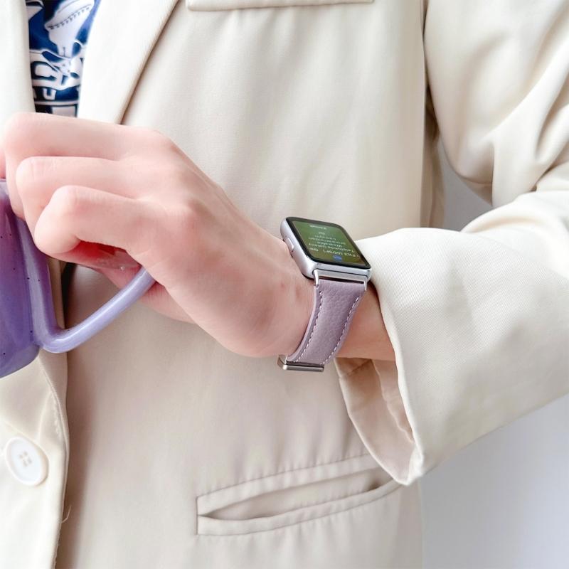 Elegant Leather Band for Smartwatches Stylish Leather Wristband Classical Leather Smartwatches Strap for Smartwatches