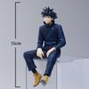 Anime JJK Figur Fushiguro Megumi Figur sitzende Pose okkotsu yuta Actionfigur PVC Statue Sammlung Unisex Geburtstagsgeschenk 15CM