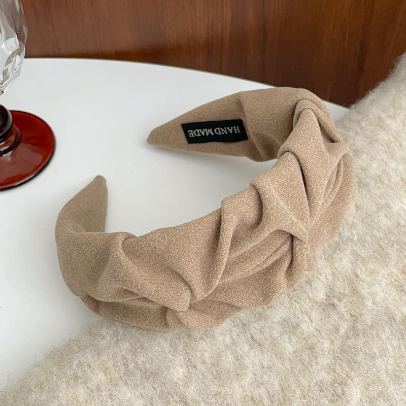 New Knotted Headbands for Women Headdress Girls Vintage Hair Bands Cloth Wide Hairband Soft Hair Hoop Hair Accessories Headwear