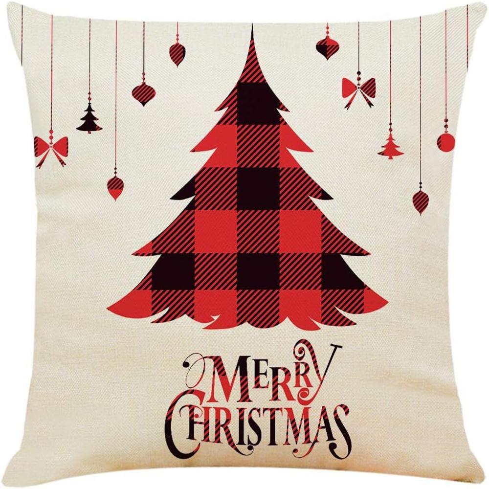 Festive Christmas Pillowcases: Deer, Snowflake, Santa Beard, and Tree Designs! sofas, bedroom pillow covers, holiday gifts