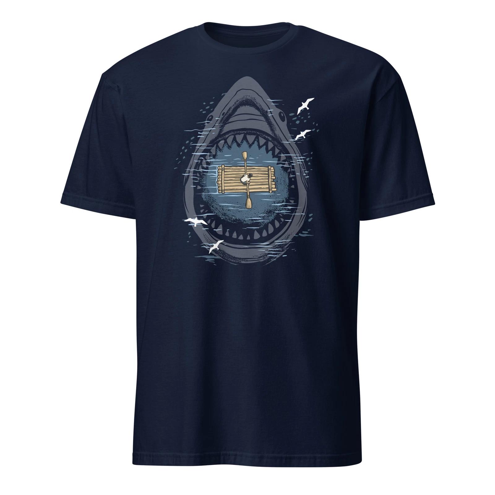 Shark Shirt Deep Sea Danger Raft Shark Marine Biology T-Shirt Size S-3XL Gift L