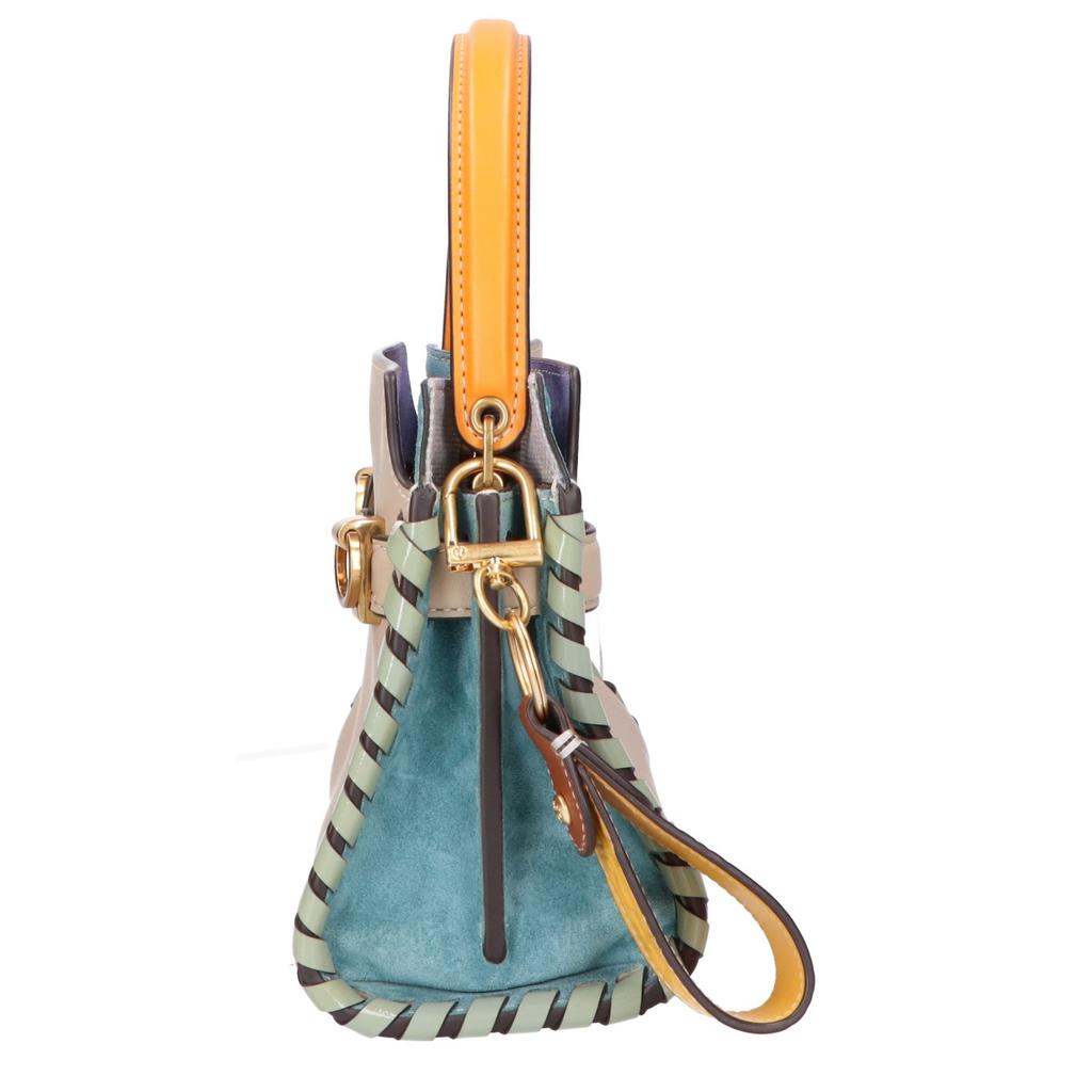 Tory Burch [Excellent Condition] LEE RADZIWILL WHIPSTITCH PETITE DOUBLE BAG Lee Radziwill Stitch Handbag CLAYUsed