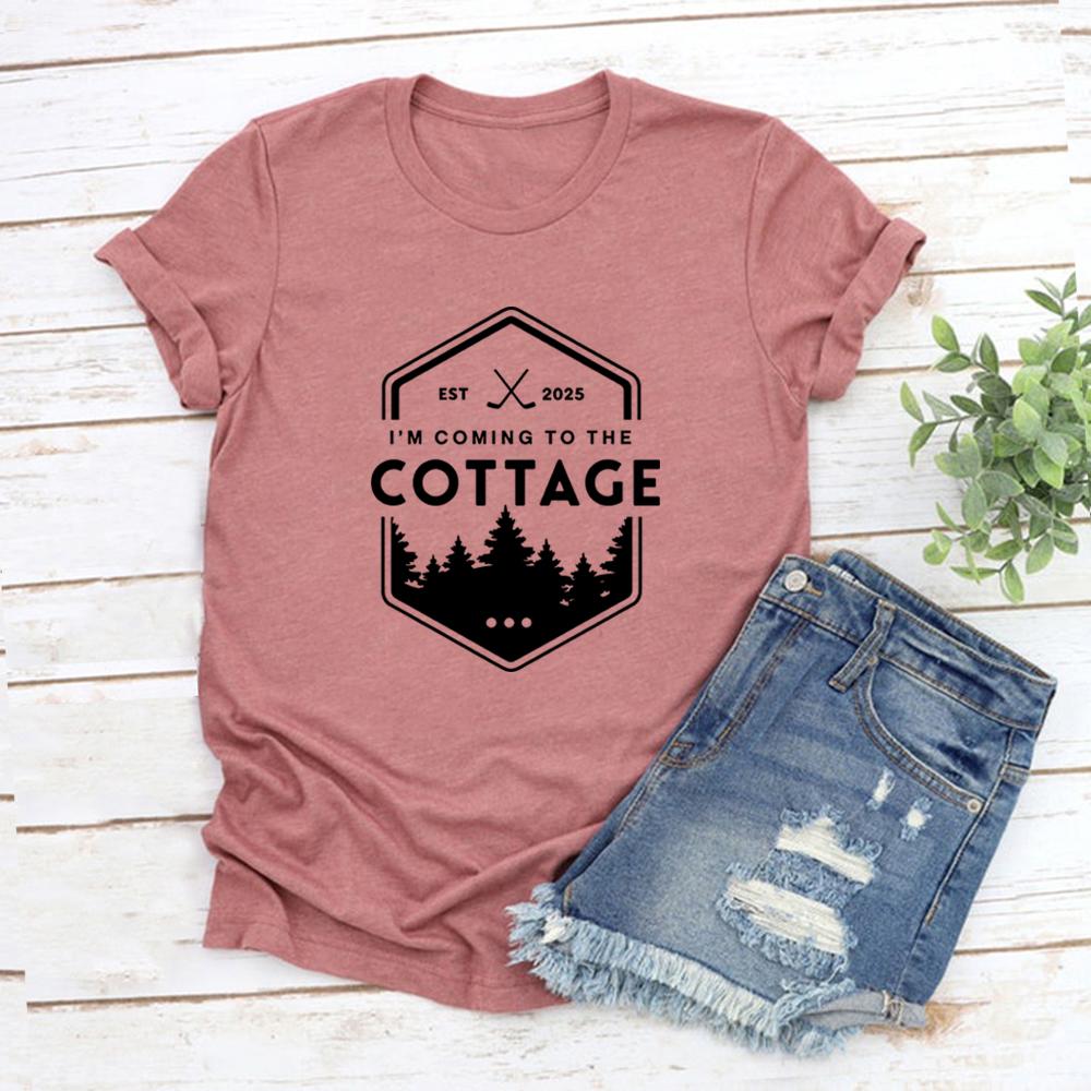 Coming To The Cottage T-Shirt Hockey Romance Inspired Shirt Heated Rivalry Booktok Tee Unisex Short Sleeve Tshirt Outdoors Tee
