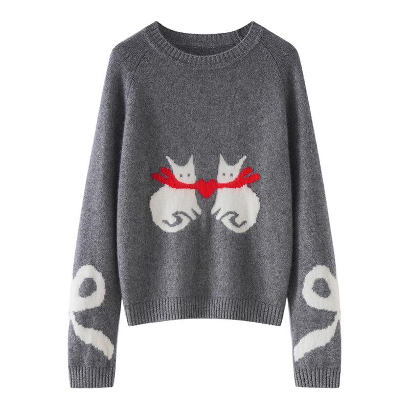 Lekasha Korean Style Cashmere Sweater for Girls: Spring/Autumn Casual Loose Knitwear for Small Dogs