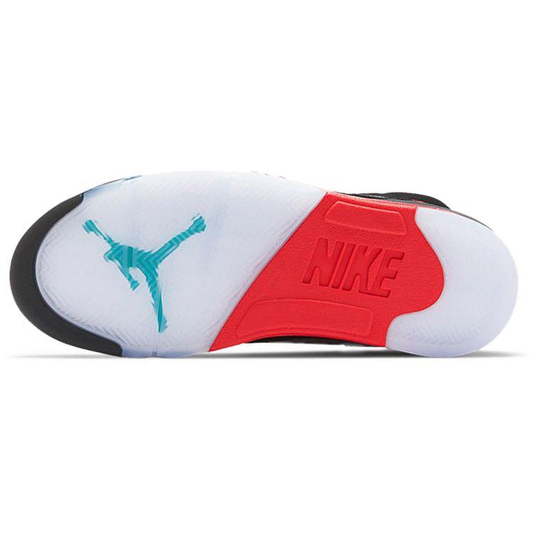 Air Jordan 5 Retro Top 3 Unisex Sneakers Multi-Color Black Fire-Red CZ1786-001