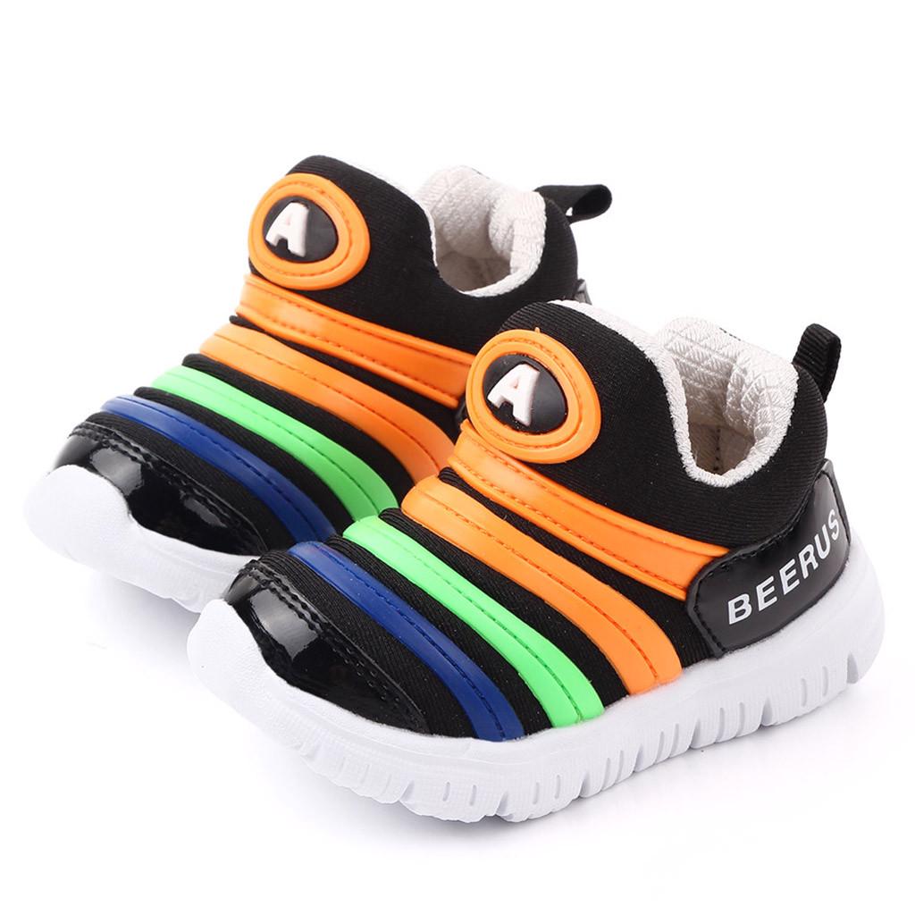 

Новая мода Смешанные цвета Удобные Скольжения-на теплые детские спортивные туфли