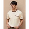 Men's Slim Fit Short Sleeve Color Block Pocket Knit T-Shirt - Summer Casual Trendy Wear