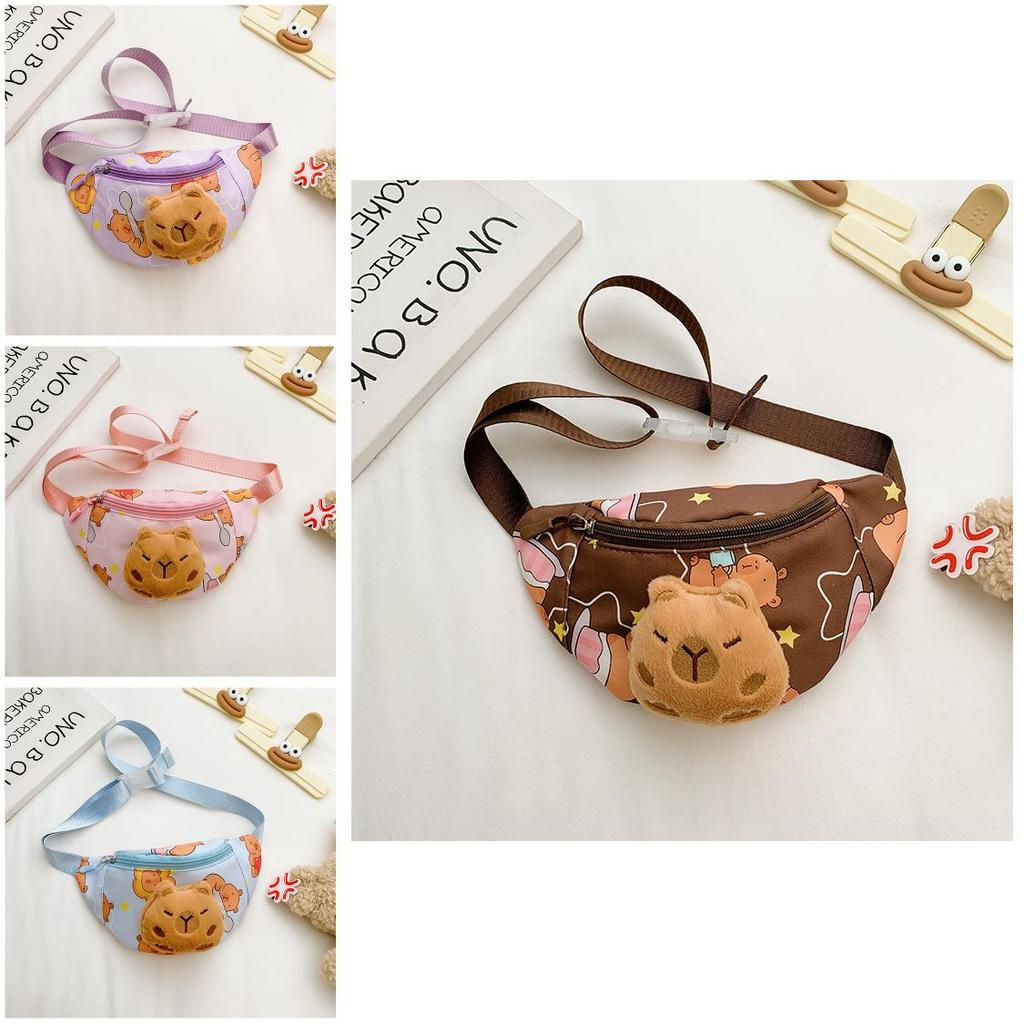 Cartoon Kids Crossbody Bag Lightweight Waist Pack For Kindergarten Daily Use Nylon School Accessories