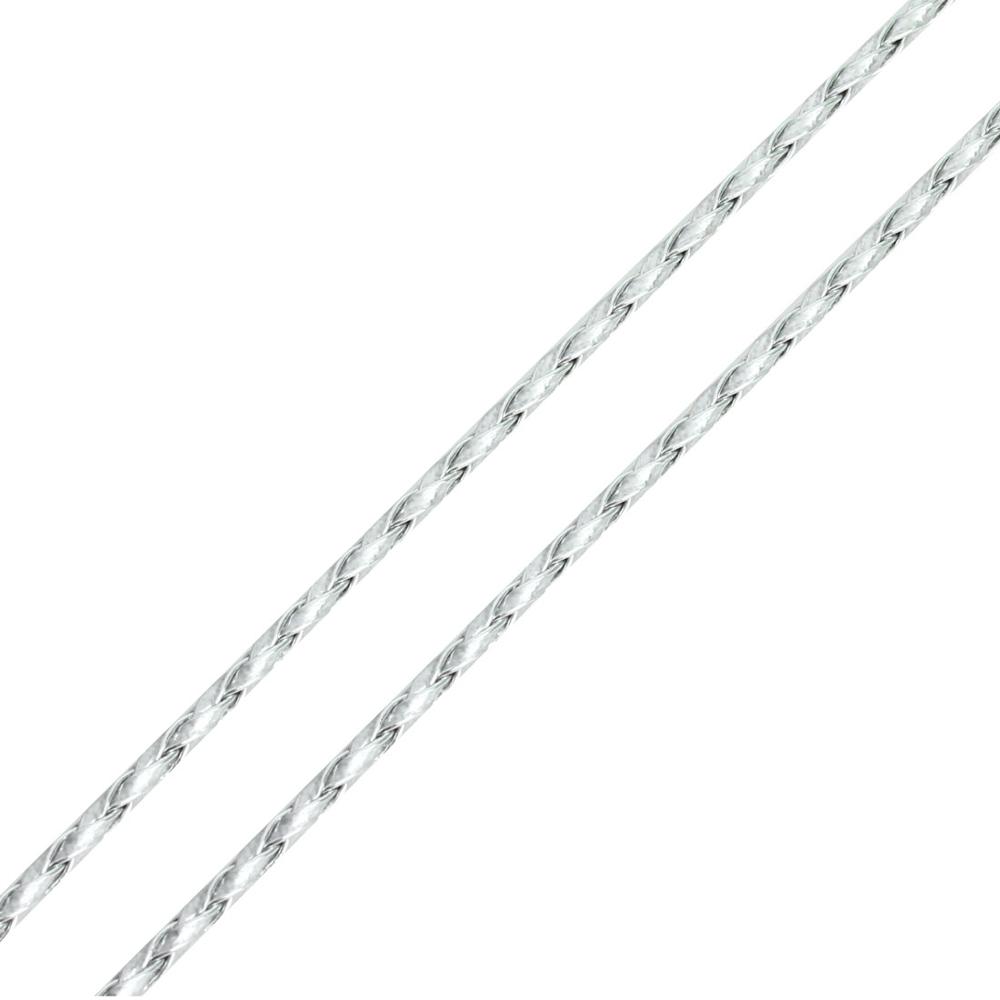 

LOULEUR 10meter/lot 3 4 mm Braided Leather Cord For Leather Bracelets Leather Rope String for Diy Necklace Jewelry Making 3mm срібний