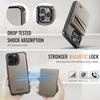 For iPhone 15 Pro Max Case AUTSPACE A12 Leather Phone Case with Detachable Card Bag