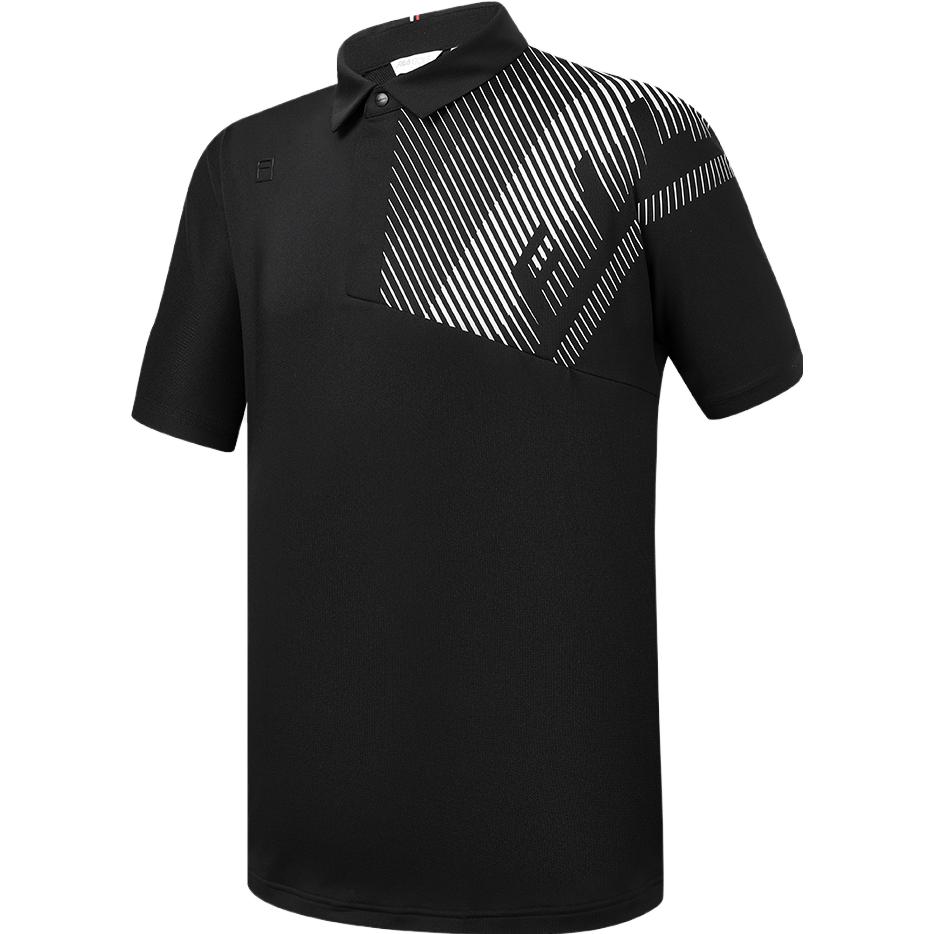 

FILA Knitted Short Sleeve Polo Shirt 2023 Autumn New Golf Sports Quick Dry Top Men tops Black A11M335105F-BK L