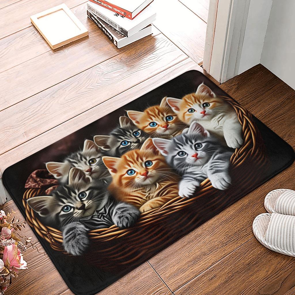 3D Optical Illusion Bear Doormat Non-Slip Bath Kitchen Mat Living Room Floor Door Entrance Carpet Rug