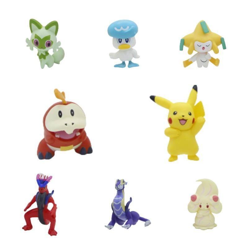 Set Of 8 Cartoon Pokemon Pikachu Mini Figures 5cm Size, Non-electric, Static Display