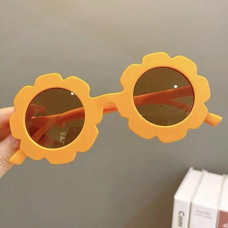 Kids Sunglasses Cartoon Heart Sunflower Sunglasses Girls Boy Children Outdoor Round UV400 Sun Glasses Kids Sunglasses