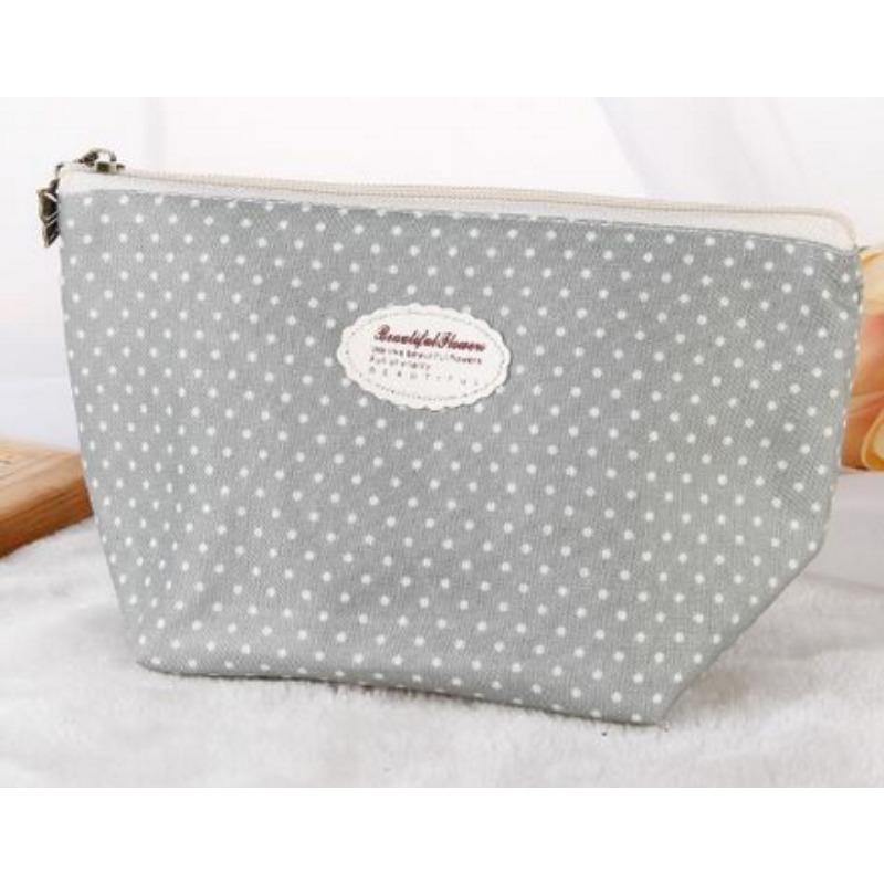 Bedruckte Reise-Kosmetiktasche, klein, koreanisch, tragbar, großes Fassungsvermögen, Kosmetiktasche, Clutch, Kosmetiktasche