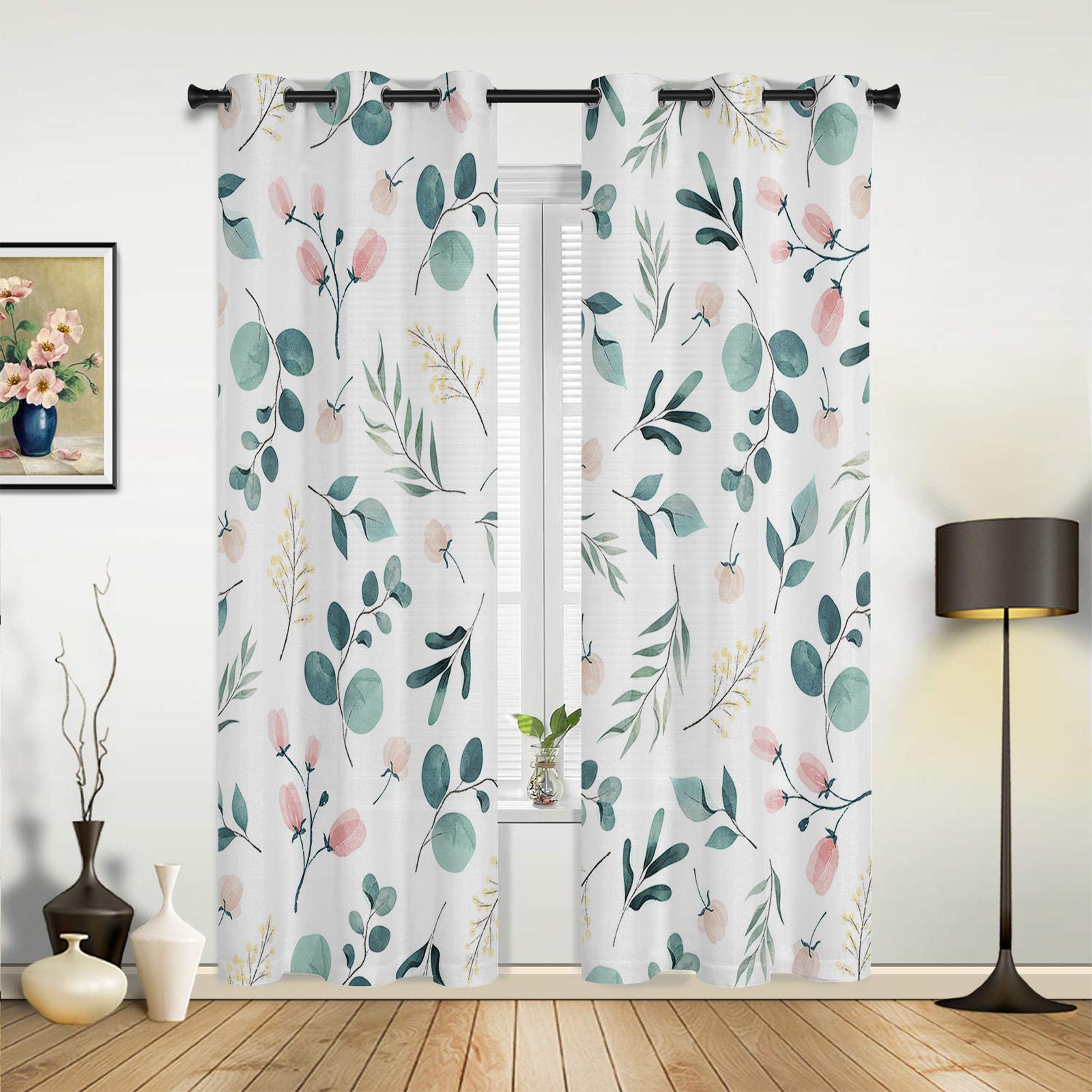 Ретро цветочный узор плитки оконные шторы гостиная спальня кухня шторы для детей шторы — фото 16