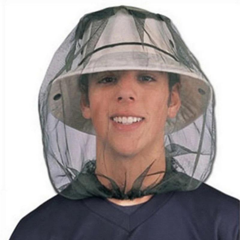 1pcs Mosquito Head Net Mosquito Head Face Protector Net Hat Insect Bugs Bee Proof Mesh Hat Outdoor Fishing Sun Cap Fishing Hat