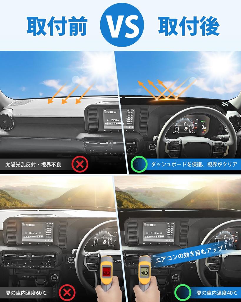 Cartist Land Cruiser 250 Dashboard Land Cruiser 250 Dashboard Cover for LAND CRUISER 250 Series Reduces Windshield Provides Sun Prevents Dashboard
