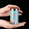 Chinese Enamel Color Flower and Bird Tea Caddy Ceramic Tea Jar Sealed Container Travel Tea Box Coffee Candy Storage Tank Teaware