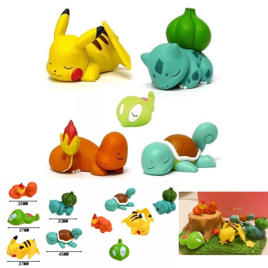Adorable Pokemon Bulbasaur Squirtle Pikachu Figure Toy Set For Kids Gift Enthusiasts