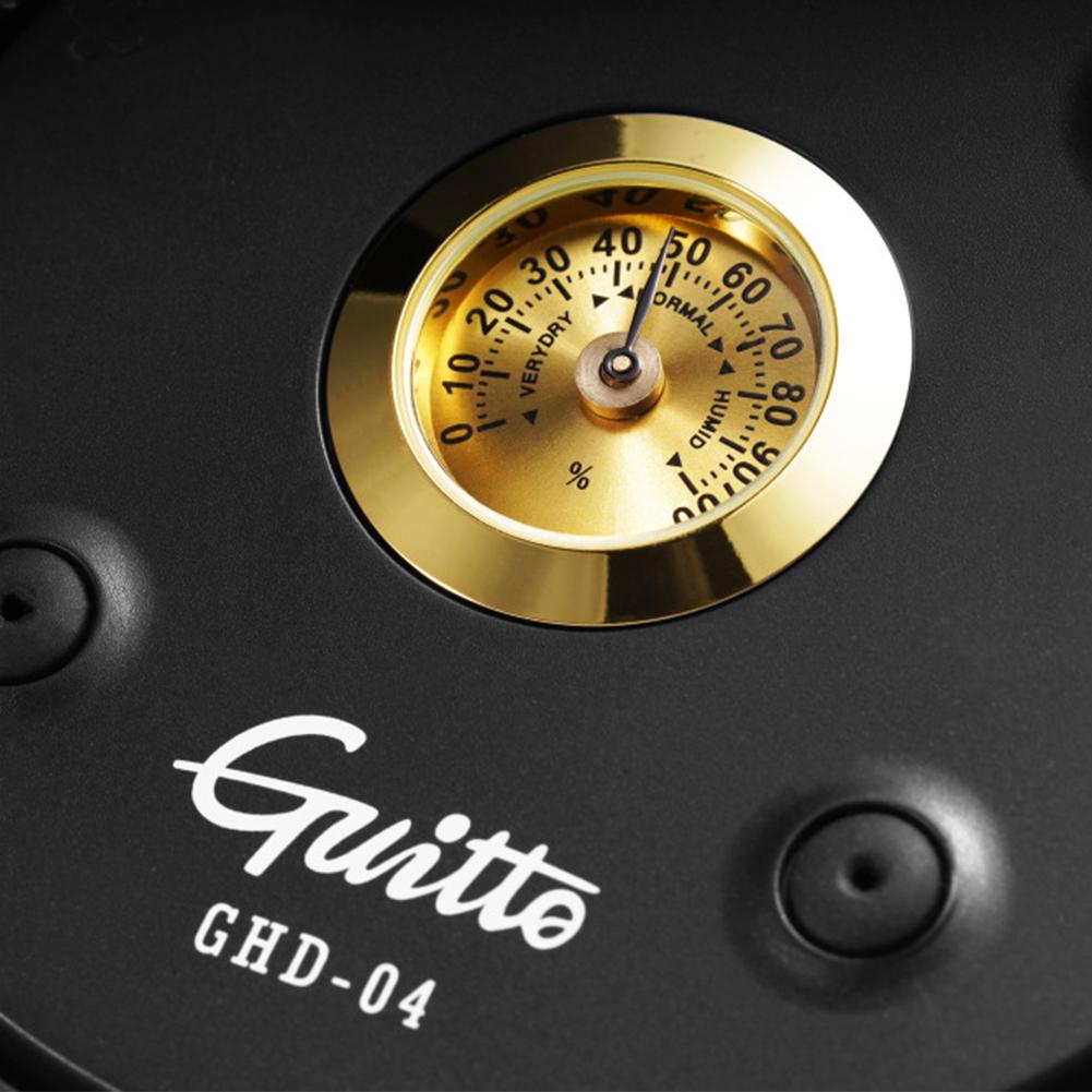 Fuktighetsgiver for akustisk gitar Lydhulldeksel for akustisk gitar med hygrometer for gitar Fuktighetsgiver for folkegitar for pleie og vedlikehold av gitar