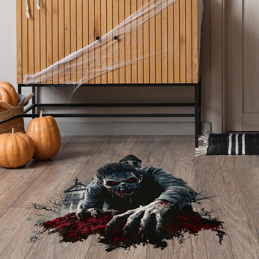 Horror Wall Halloween Breaking Zombies Appear In Living Room Home Decoration