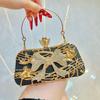Fashion Musical Note Evening Clutch Purse Luxury Glitter Ladies Bow Design Diamond Studded Handbag Wedding Bridal Crossbody Bags