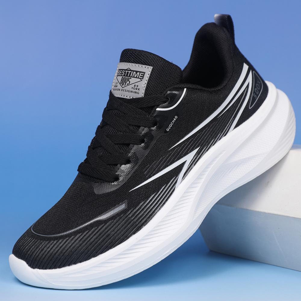 Running Shoes Men's Shoes Professional Ultra-light Breathable Student Mesh Running Shoes Soft Sole Men's Shock-absorbing Sports Shoes Spring Ligh