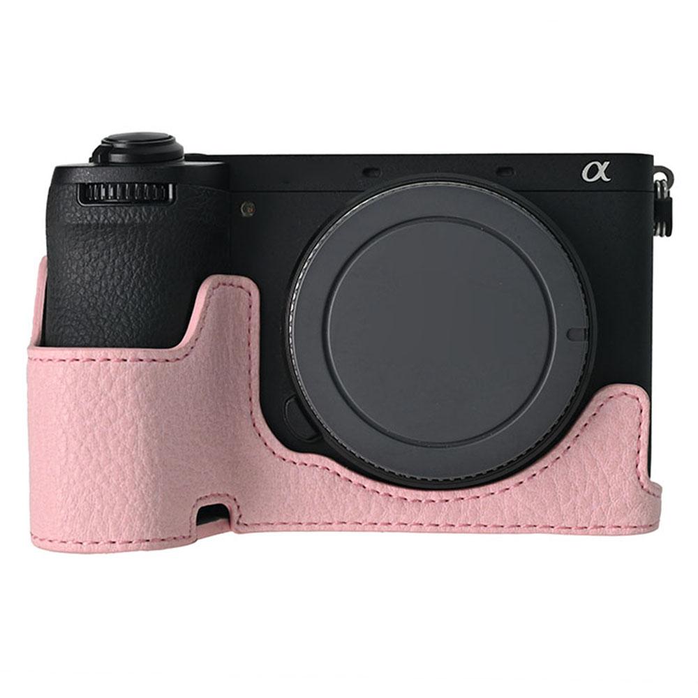 

For Sony A6700 Camera Case Large Cutout Litchi Texture PU Leather Protector A