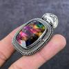 Ammolite Gemstone Handmade 925 Sterling Silver Jewelry Pendant 2.17" S4t48