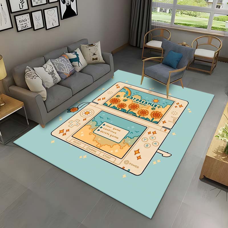 Retro Game Console Game Boy GBA Area Rug,Carpet Rug for Home Living Room Children Bedroom Sofa Doormat Decor,Non-slip Floor Mat