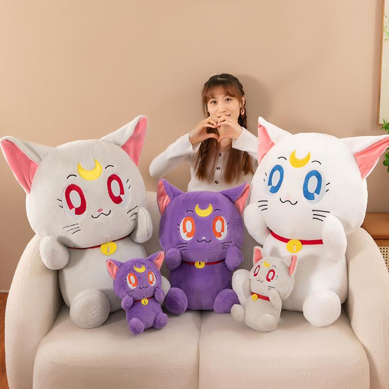 Cute Plush Cat Toy Adorable Cartoon Girl Companion Birthday Gift