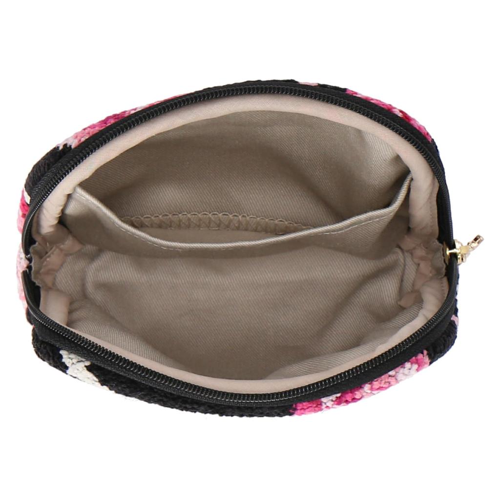 Pouch Chenille Pouch 08705002 Handkerchief Women 08705002A Black 14cm wide x long x 3cm deep [Lanvin Collection] Approx. 10.5cm