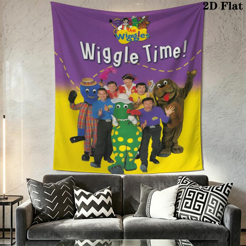 The Wiggles Wall Tapestry Aesthetic Wall Hanging Printed Fabric Blanket Decorative Tapestries for Bedroom Living Room Home Decor