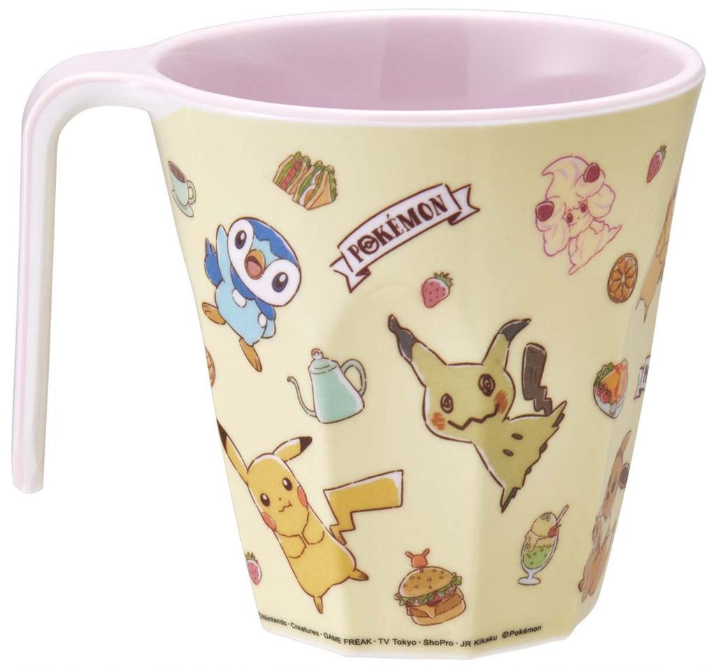 Skater Melamine Tumbler with Cafe Handle, 300ml, Pokémon Art, MTH3-A