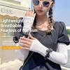 New Elegant Pearlescent Yarn Bow Sun Protection Arm Sleeves For Women Summer Ins Style Ice Silk Arm Sleeves Flared Sleeves