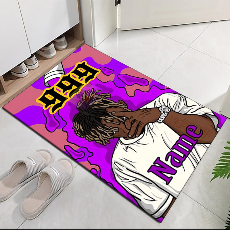 Custom Name Juice WRLD Printed Carpet, for Office Chair Living Room Bedroom Kitchen Room Decor Gifts.