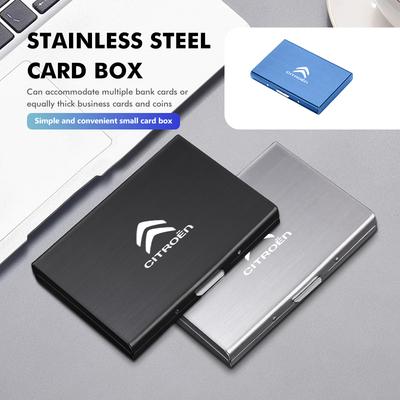 Auto Logo Kaarthouder Roestvrijstalen Hoesje Zakelijk Creditcardhouder Voor C4 C3 C5 C1 C2 C6 C4L DS3 DS4 Berlingo Picasso Jumper