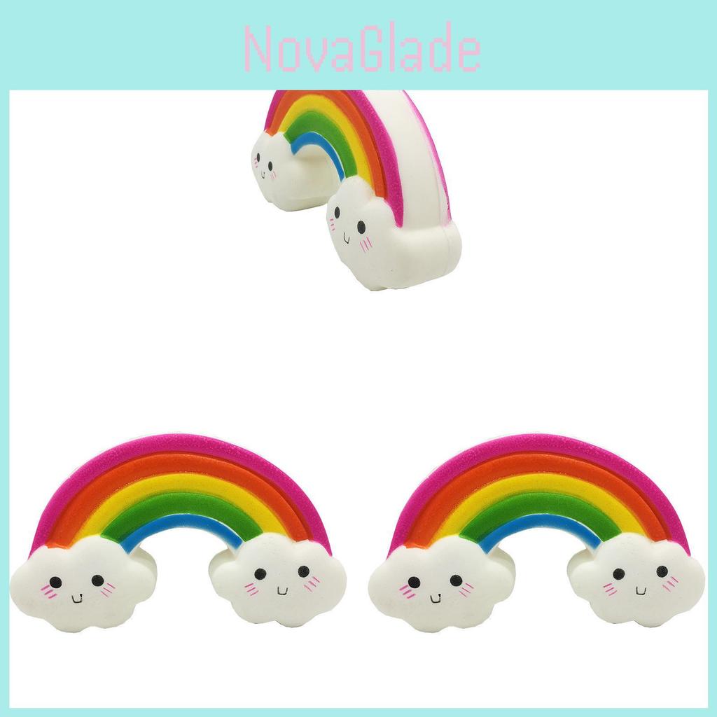 Cartoon Rainbow Stress Relief Toy With Soft Pu Foam Material For Kids And Adults